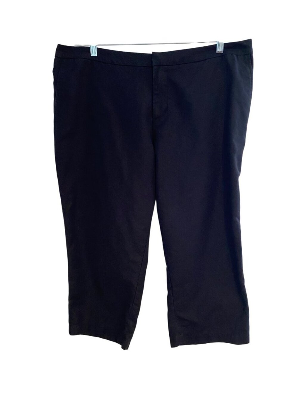 Coldwater Creek Women's 20 Black Capri Pants Natural Fit Cotton Blend Casual
